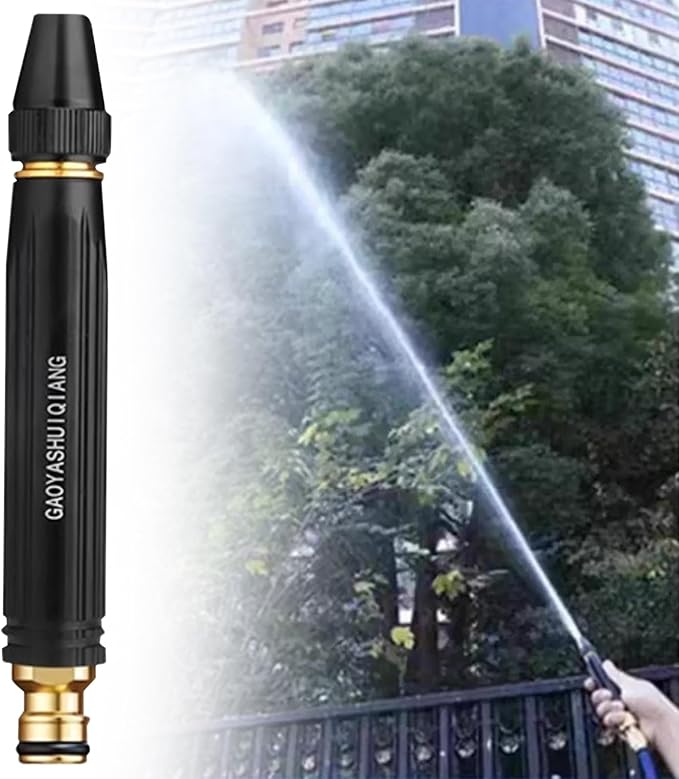 High Pressure Power Car Water Washer Nozzle with Metal Connector, Garden Hose Sprayer for Car Washing and Outdoor Cleaning, Sturdy Watering and Pressure Cleaning Accessory (1Pcs)