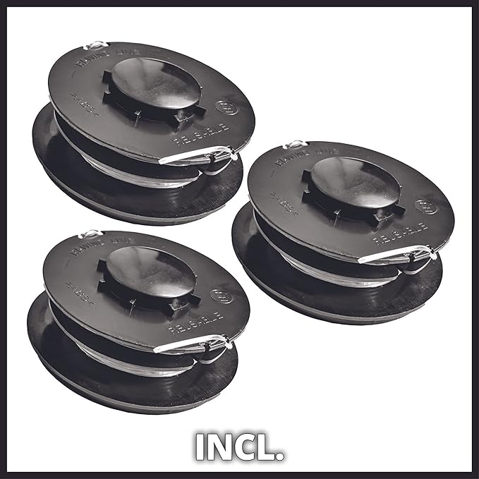 Einhell GC-ET 4530 Set Grass Trimmer with 30 cm Cutting Width and Spools, Red, Set of 3 Piece