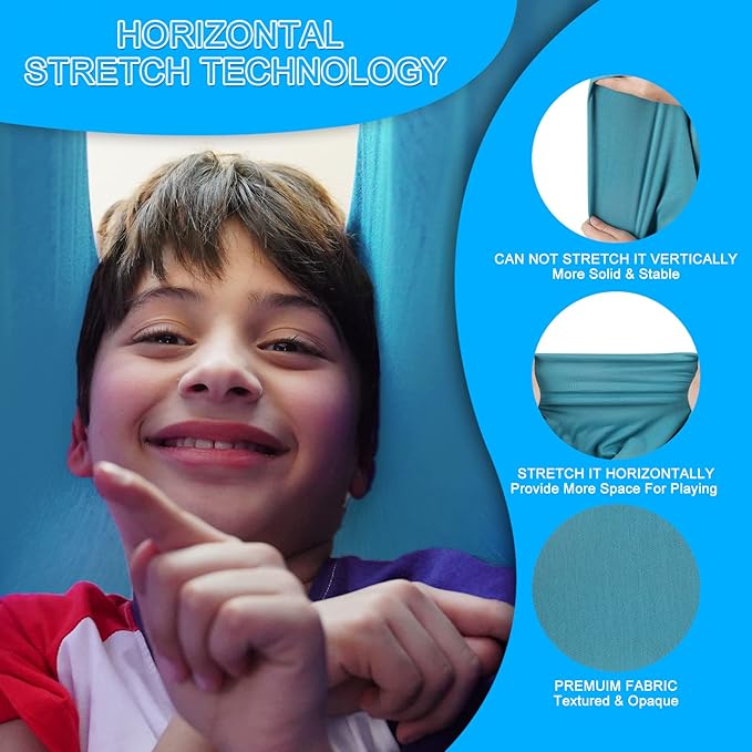 Indoor Therapy Sensory Swing for Kids, Special Needs Joy Cuddle Ceiling Snuggle Swings, Outdoor Room Adjustable Fabric Hammock for Children Child Teens Autism, ADHD, Aspergers, Sensory Integration