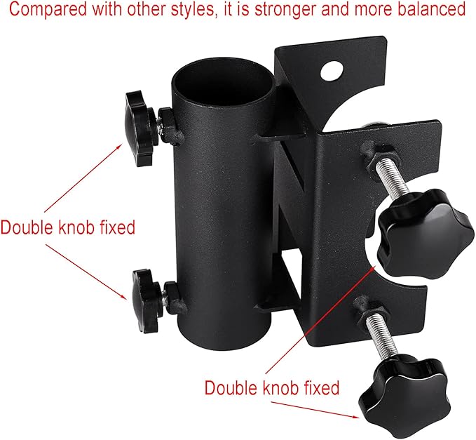 Parasol Holder Patio Umbrella Stand Mount Umbrella Stand Bench Buddy Umbrella Holder Fixed Clip Umbrella Clamp for Deck,Chair,Desk,Dock,Beach Courtyard Balcony,Tables,Boats,Tailgates…