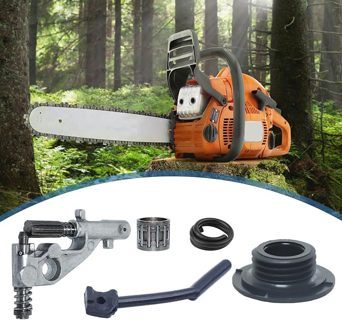 Oil Pump Pressure Line Kit for Husqvarna 455 Rancher 455E 460 461 Chain Saw Replace 544180104, 537261501 & Worm Gear Oiler Pinion