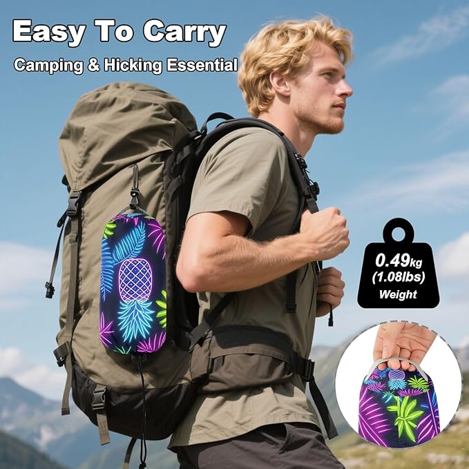 Summer Neon Pineapple Leaf 330lb Capacity Hammocks for Camping with Portabl Carry Bag Portable Hammock for Patio Backyard Lounge Base hamaca con Base para adultos