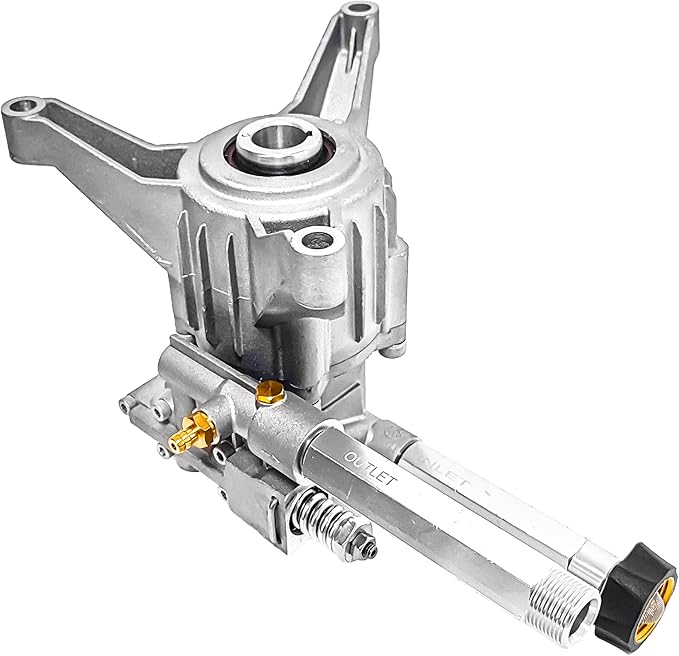 7/8" Pressure Washer Pump Replacement, 2200-2500PSI,Front Inlet/Outlet | 2500 PSI Cleaning Power • Fits 7/8" Vertical Shaft Engines • Ideal for Driveways,Patios, Fences,Vehicles & Outdoor Surfaces