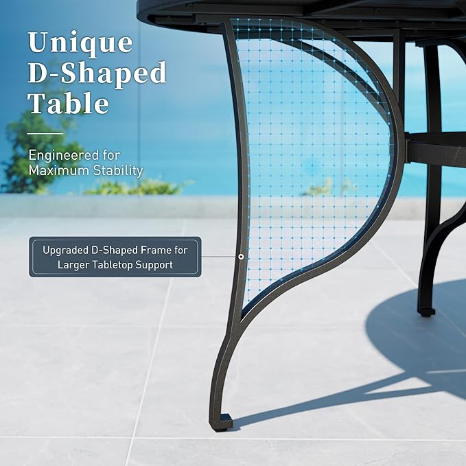 Patio Dining Set 9 Piece, 8 x Woven Rattan Swivel Chairs with Waterproof Cushion, 67" Round Metal Dining Table with Umbrella Hole, Outdoor Table and Chairs Set for Backyard Lawn and Deck, Beige