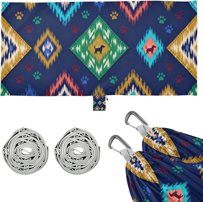 Ikat Pet Camping Hammock Fabric for Outside Patio Garden