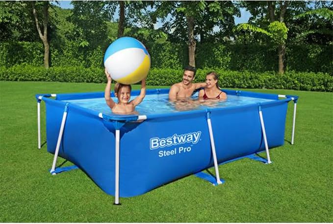Bestway 8.5t x 5.5ft x 24in Rectangular Above Ground Pool Frame with Filter Pump