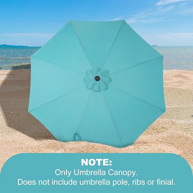 BPS Patio Umbrella Replacement Canopy for 9 ft 8 Ribs Table Umbrella, Outdoor Umbrella Replacement for Market Parasol, Canopy Only