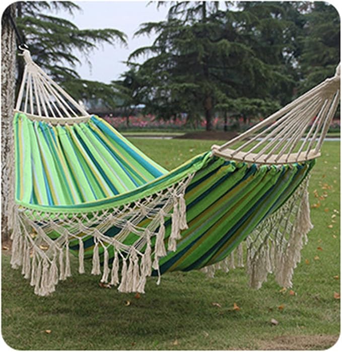 Hammock. Beach Self-Driving Travel Picnic Barbecue Camping Outdoor Hammock Double Swing Canvas .Hammocks for Outside