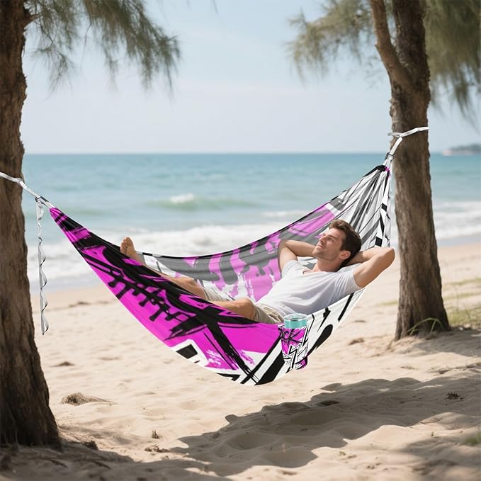 Graffiti Inspired Hammocks with Tree Straps Swing Hammock for Indoor Outdoor Patio