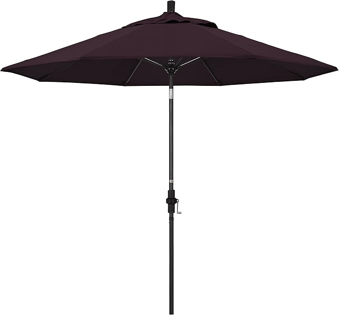 California Umbrella 9' Round Aluminum Pole Fiberglass Rib Market Umbrella