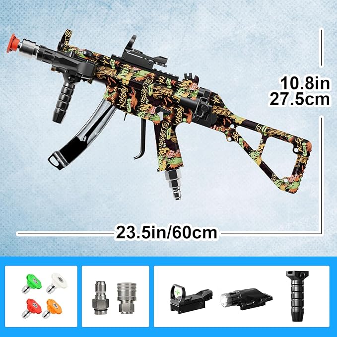 Swivel Pressure Washer Gun 3600 PSI – Easy Pull Trigger Handle with 3/8" Quick Connect Plug, Foam Cannon Compatible for Car, Home & Outdoor Cleaning (Green)
