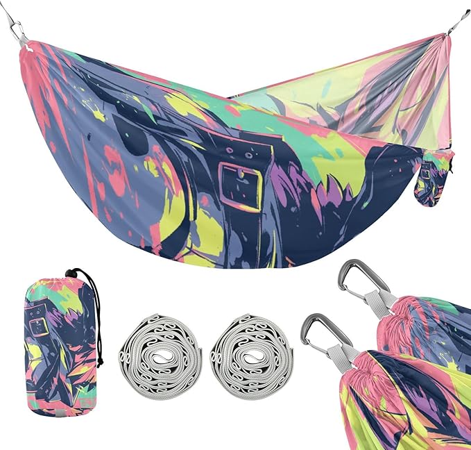 Cartoon German Shepherd Dog Graffiti Style 330lb Capacity Hammocks with Tree Straps Indoor Hammock for Indoor Outdoor Patio hamaca de Algodon para Jardin