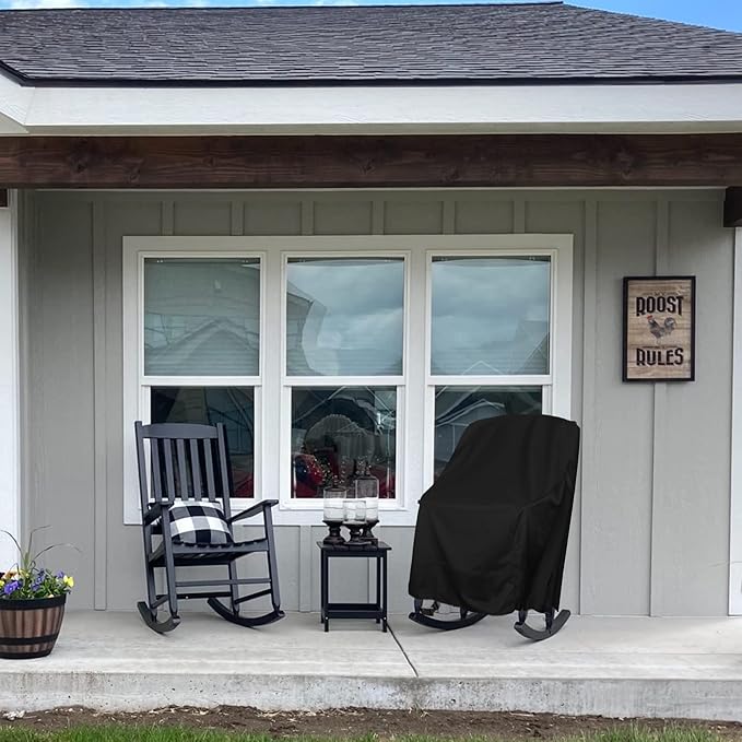 Patio Chair Covers Waterproof Patio Furniture Covers, 27.5"W x 32.5"D x 43"H for Outdoor Rocking Chair 2 Pack