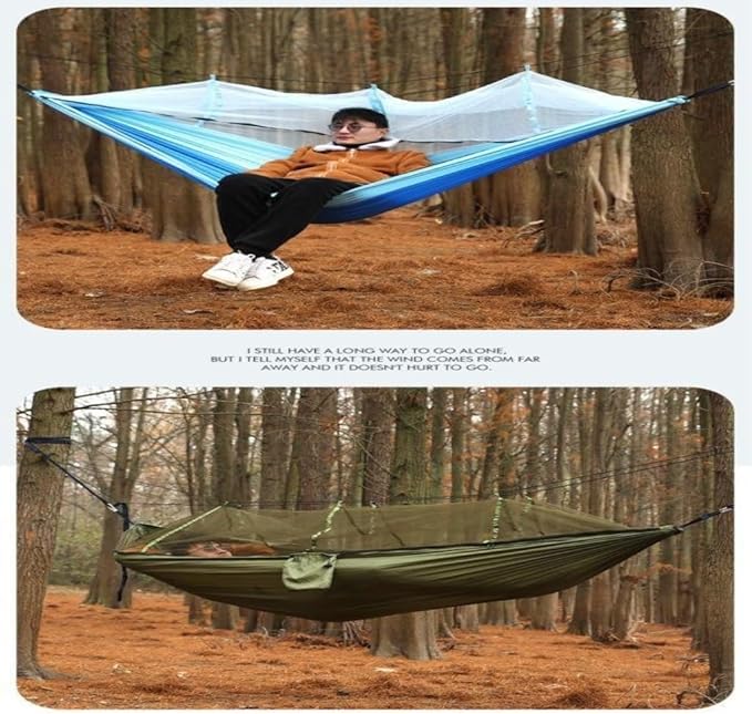 Hammock Multifunctional Outdoor Hammocks, Combining Mosquito Protection and Leisure Hammocks for Outside(Red)