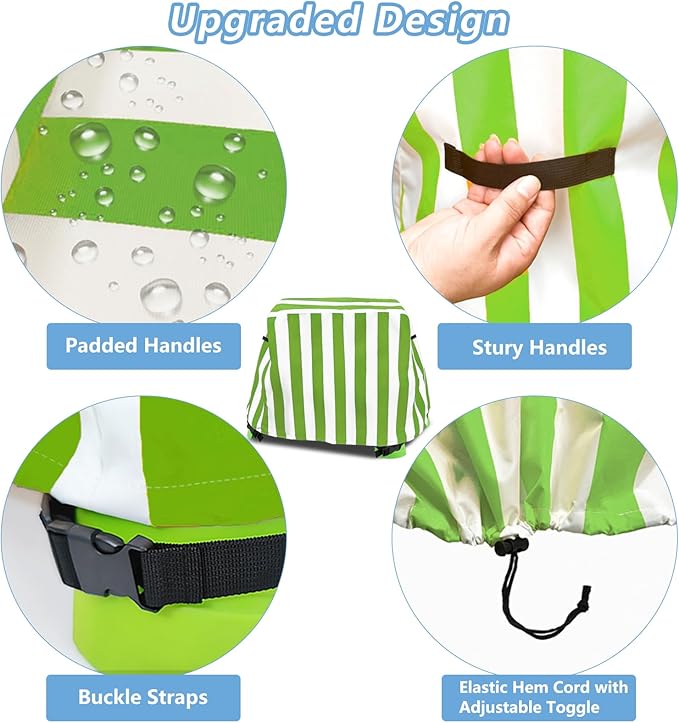 Kids Water Table Cover, Outdoor Heavy Duty Durable Waterproof Dustproof Anti-UV Kids Water Play Table Cover, Compatible with Step2 Rain Showers Splash Pond, Green