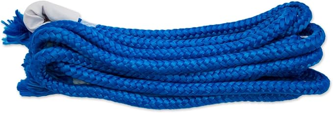 NOVICA Red White and Blue Striped Hand Woven Nylon Mayan 2 Person XL Patriotic Rope Hammock with Hanging Accessories, 'Patriotic' (Double)