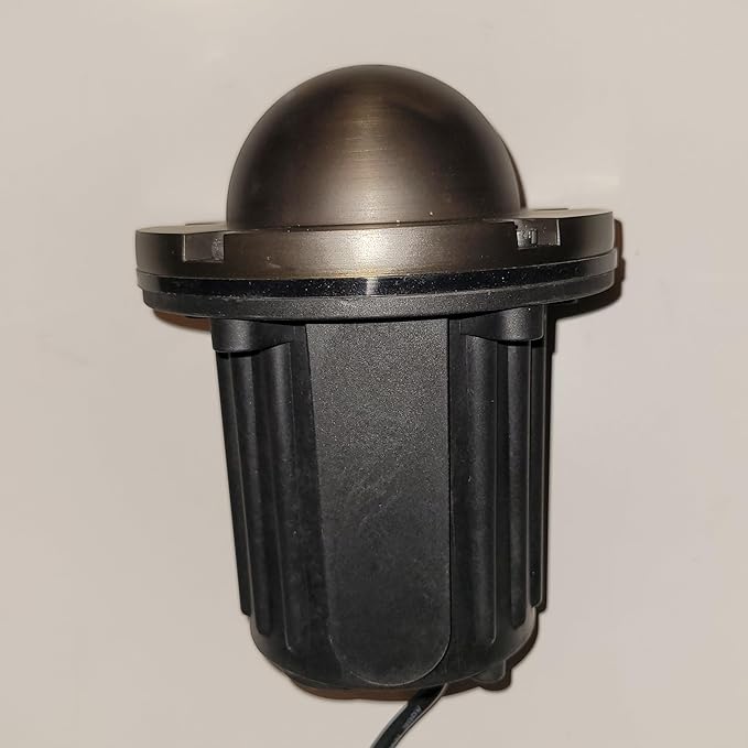 Ironsmith Lighting In-Ground Well Light Fixture & Kits – Solid Brass Cover, Bronze Housing, LED or Halogen Compatible, Low Voltage 12V (Housing and Half Moon Cover Kit | with 5W LED)