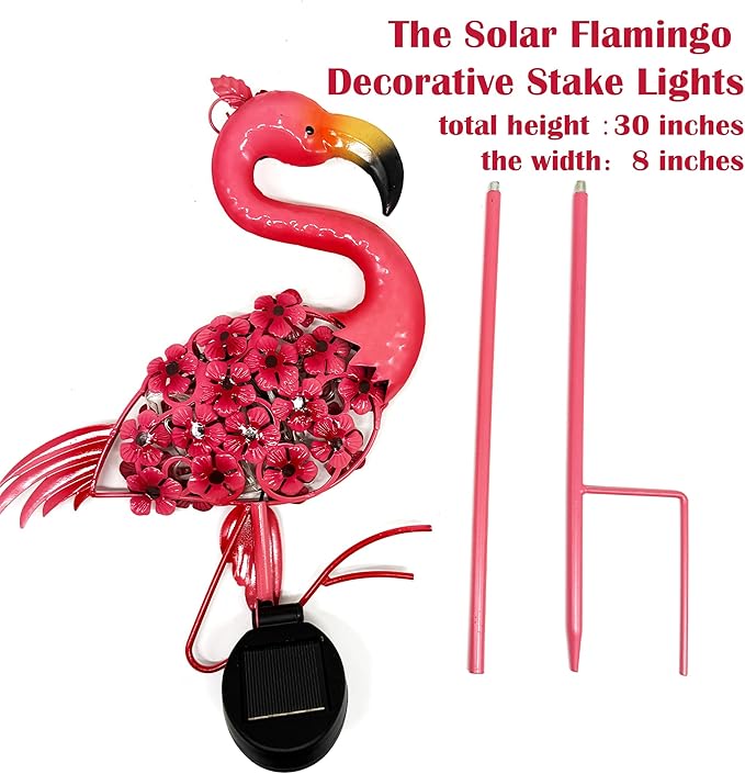 SunKite Flamingo Solar Garden Light Yard Decor Gifts for Women Outdoor Decorative Stake Light Waterproof for Garden,Yard Lawn,Patio, Courtyard, Pathway Gift for Mom Grandma