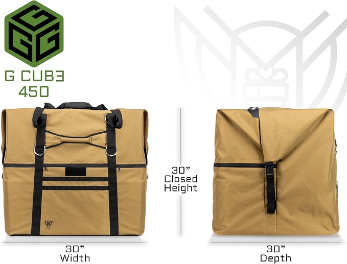 Xtreme Sight Line ~ G CUBƎ 450 + G SØLAR 180 Faraday Bag for Large Generators and Solar Panels ~ Protects Against EMP/CME/EMF/RF ~ Diamond Form Farday Lined Interior ~ Coyote Brown