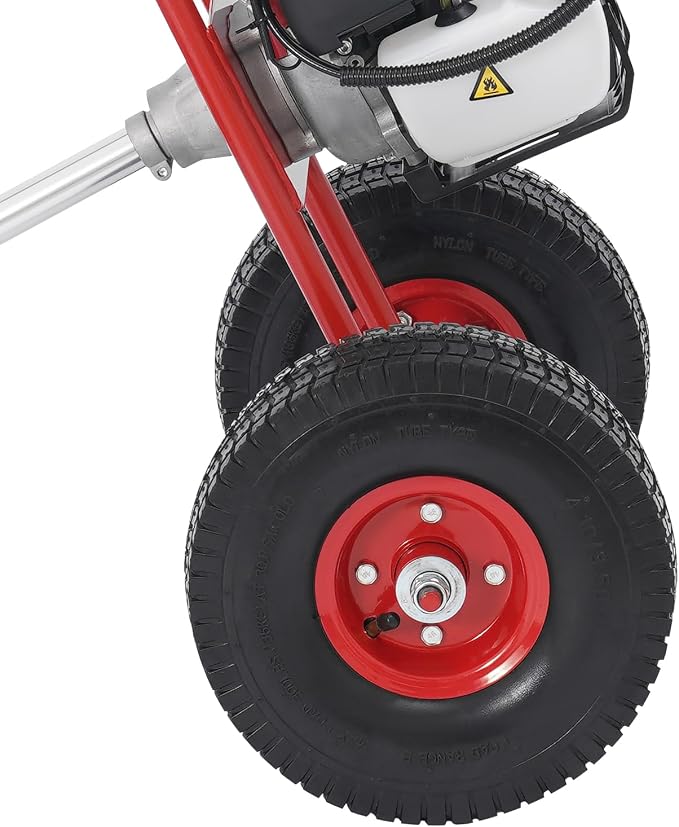 4 Stroke Gas Powered Hand Push Lawn Sweeper Broom, Gas Walk Behind Outdoor Sweeper with 23.62" High-Density Brush, Adjustable Handles for Yard, Driveway, Artificial Turf Leaf Cleaning