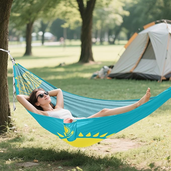 Flag of The Cayman Islands Hammocks with Portabl Carry Bag Backyard Hammock for Indoor Outdoor Patio