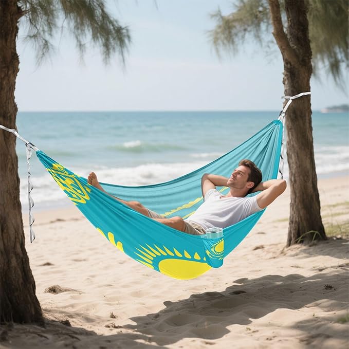 Flag of The Cayman Islands Hammocks with Portabl Carry Bag Backyard Hammock for Indoor Outdoor Patio