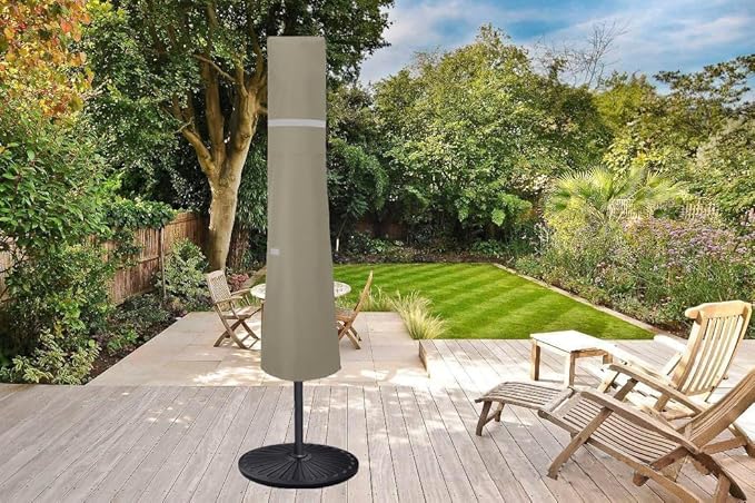 Patio Umbrella Covers for 10ft to 11ft Patio Umbrellas, Fade Resistant, Waterproof and Durable Market Parasol Ourdoor Umbrella Covers with Zipper and Rod