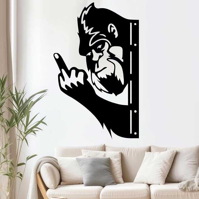 15 Inch Bigfoot Yard Decor, Funny Metal Sasquatch Sign for Fence | Funny Bigfoot metal sign for fences, trees, posts, porches, cabins, garages, yards and man caves
