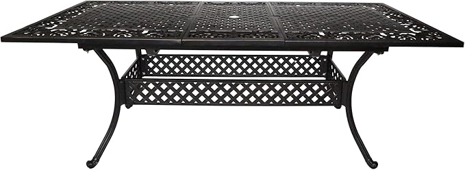 Christopher Knight Home Outdoor Expandable Patio Dining Table, 64"-81", Cast Aluminum, Shiny Copper