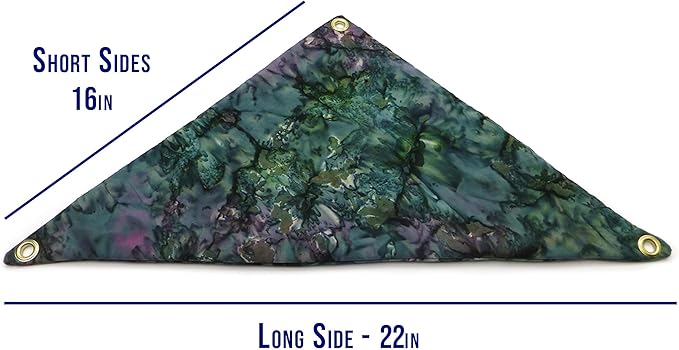 Hammock for Bearded Dragons, Bluegreen Lavendar Batik Fabric with Suction Cup Hooks