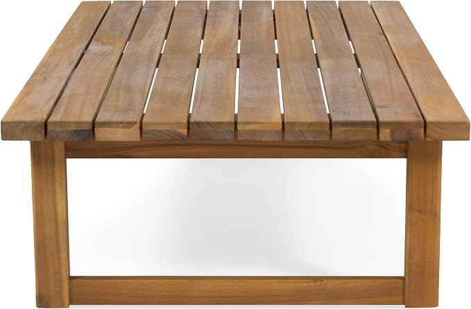 Christopher Knight Home Timothy Outdoor Acacia Wood Coffee Table, Teak Finish