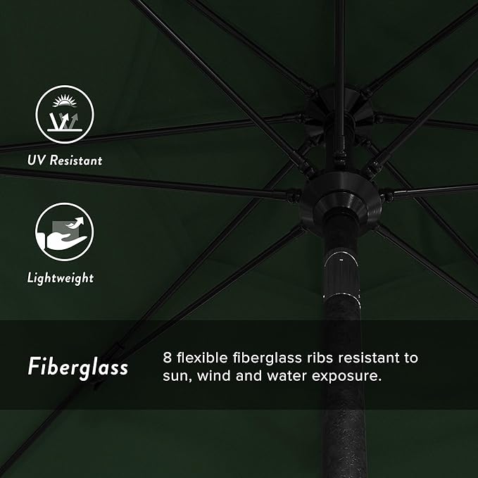 California Umbrella 9' Round Aluminum Pole Fiberglass Rib Market Umbrella