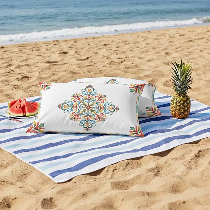 Geometric Flowers Outdoor Pillow Covers 20x12 Inch Lumbar Pillow Covers Set of 2 Waterproof Decorative Throw Pillow Cases Modern Abstract Colorful Floral Cushion Covers for Patio Furniture Garden