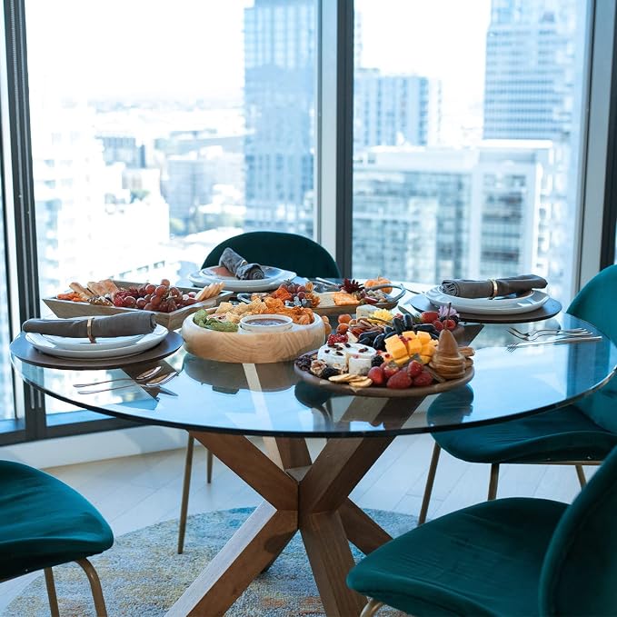 60" Inch Round Glass Table Top 1/4" Thick Flat Polish Edge Tempered by Fab Glass and Mirror