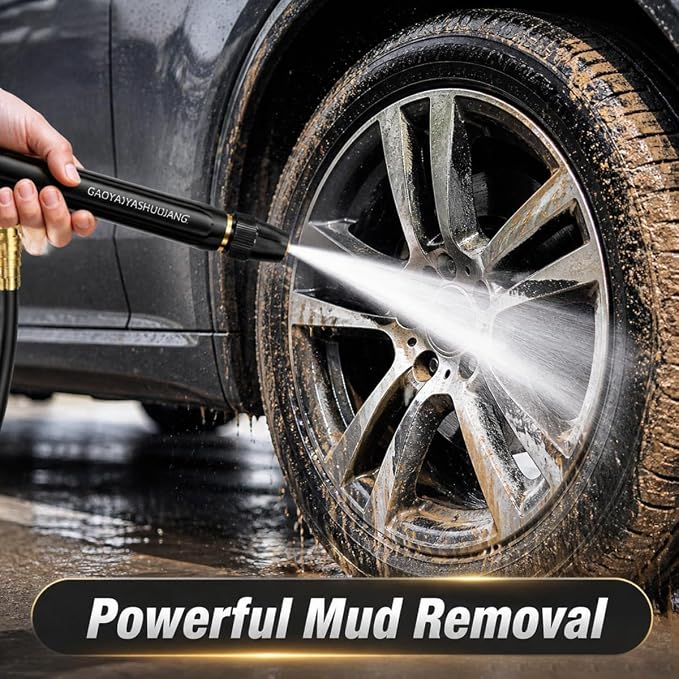 2-Pack Home High Pressure Car Wash Water Gun, High Pressure Water Gun with High Pressure Hose Nozzle, Adjustable Spray Nozzle for Garden Hose, Car Washing, Lawn Watering & Patio Cleaning