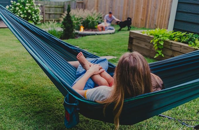 Grand Trunk TrunkTech Single Hammock, 11 ft, 500 lb, Lightweight, Red/Navy