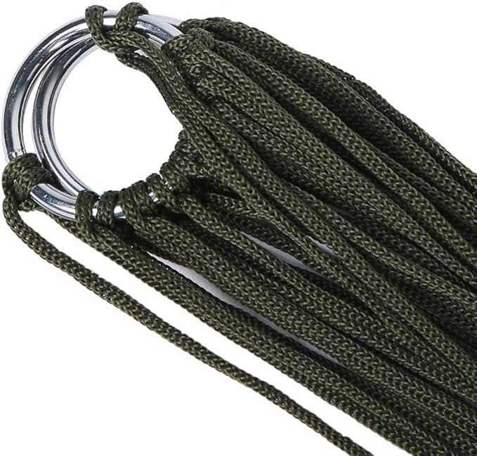 Hammock, Comfortable Nylon Mesh Rope Lightweight Portable Camping Hammock for Outdoor Relaxation Beach Backyard Park Camping