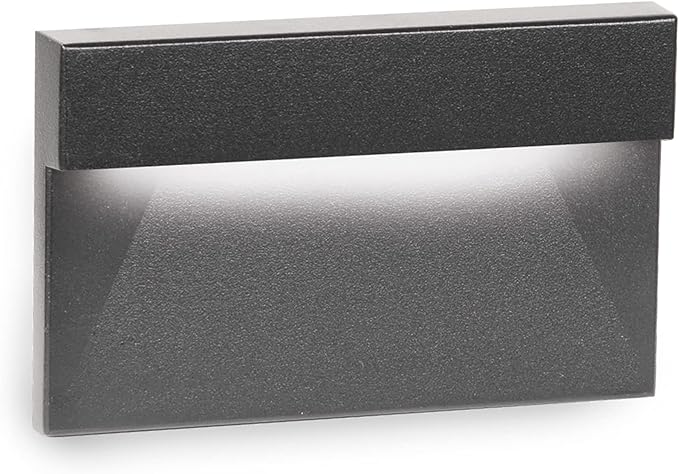 WAC Landscape Lighting, LEDme 120V LED Horizontal Ledge Indoor and Outdoor Step and Wall Light 3000K Built-in LED in Black