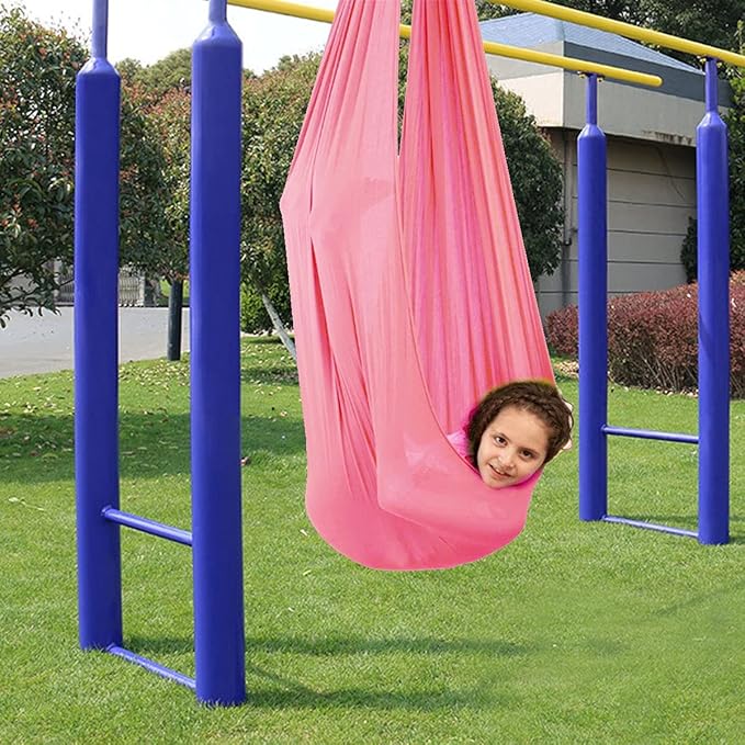 Sensory Swing for Adults Kids Therapy Swing Indoor Soothing Calming Snuggle Hammock Durable Soft Fabric Swing Excellent stretchability Ideal for Sensory Integration