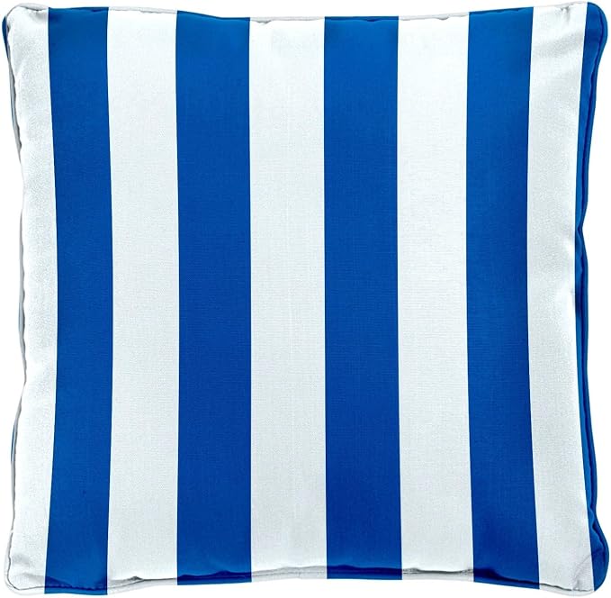 BrylaneHome Bh Outdoor Performance 16" Sq. Toss Pillow - Bright Cobalt Cabana