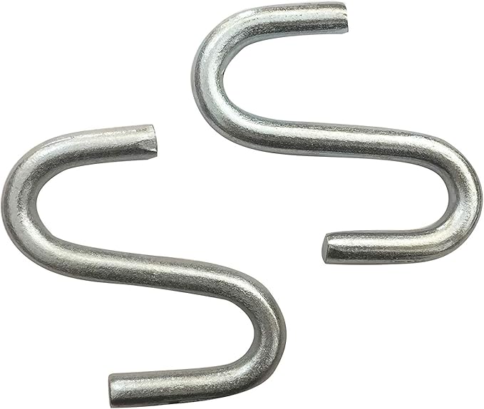Hammock Ropes + S Hooks (Extra Long -, Natural Ropes with Loop/Ring in One End)