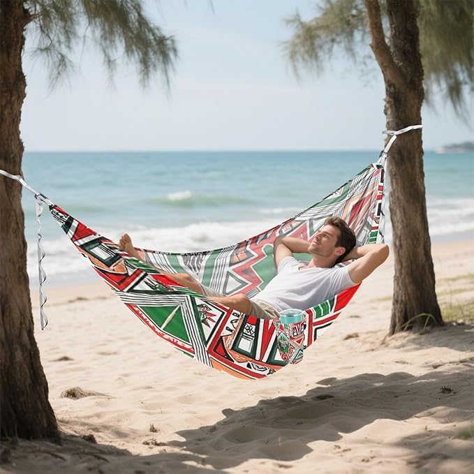 Bohemian Colorful Patterns 330lb Capacity Hammocks with Tree Straps Fabric Hammock for Outside Patio Garden sillas para acampar
