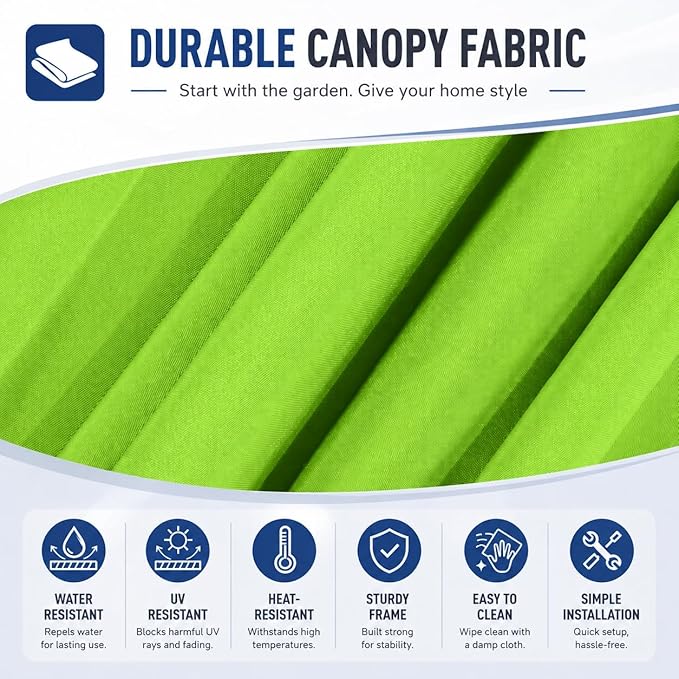 JAMFLY Large 9FT Offset Patio Umbrella with Cantilever Crank & Infinite Tilt, Heavy Duty Outdoor Hanging Umbrella with Cross Base for Backyard, Deck, Poolside