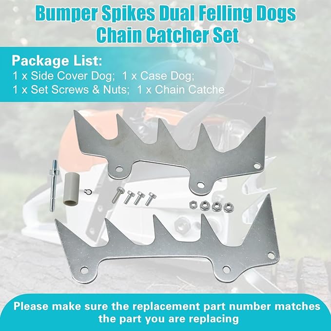 Dual Felling Dog Catcher Set Compatible with Stihl 024 026 MS240 MS260 029 034 036 038 039 MS271 MS290 MS390 MS291 MS361 MS310 MS311 MS391 Chainsaw