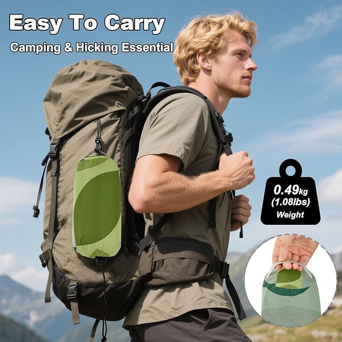 Green Leaf Camping Hammocks with Hanging Rope Hammock for Outside Essentials