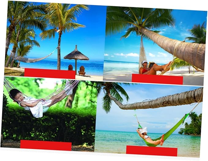 GANAZONO Camping Must Haves Portable Hammock Nylon Hammock Outdoor Leisure Bed Sleeping Swing Bed Easy to Carry Random Color