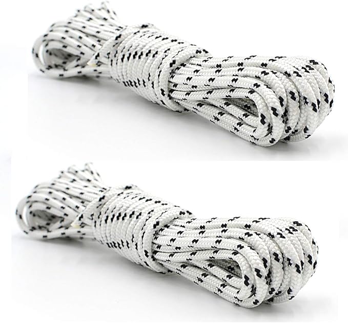 2PC Outdoor Patio Umbrella Cord Line Nylon Rope Replacement, 0.14" Dia (10FT)