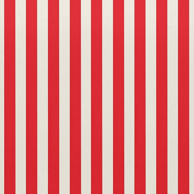 RSH DECOR Set of 4 Square and Lumbar Accent Pillows | Indoor/Outdoor All Weather Polyester Fabric | Reversible | 17" x 17" & 20" x 12" | Red & White Stripe + Heritage Red