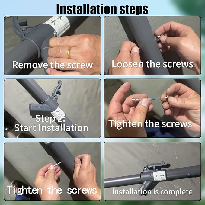 Patio Umbrella Replacement Parts, Outdoor Umbrella Accessories for Offset Hanging Market Patio Umbrella, Lifting Fixed Handle