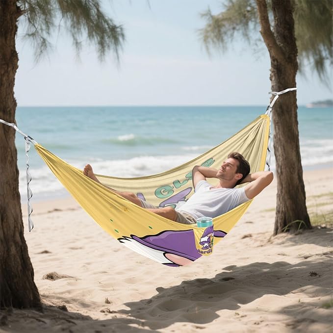 Hammocks for Outside Mardi Gras Gnome Camping Hammock Portable Hammocks with Tree Straps and Carry Bag Camping Accessories for Hiking Beach Outdoor
